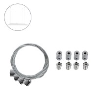 GLOBOSTAR® SUSPENSION  Σύστημα Κρέμασης με 4 Ρυθμιζόμενες Ντίζες & Εξαρτήματα Ειδικό για Πάνελ 60x60cm & 120x30cm - Μ1 x Π1 x Υ80cm