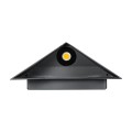 GLOBOSTAR® STEALTH  Μοντέρνο Φωτιστικό Τοίχου - Απλίκα LED 10W 1000lm 60° AC 220-240V Αδιάβροχο IP65 Θερμό Λευκό 2700K - Bridgelux COB Chip & TÜV SÜD Driver - Γκρι Ανθρακί Ματ - Μ17 x Π7.5 x Υ17cm