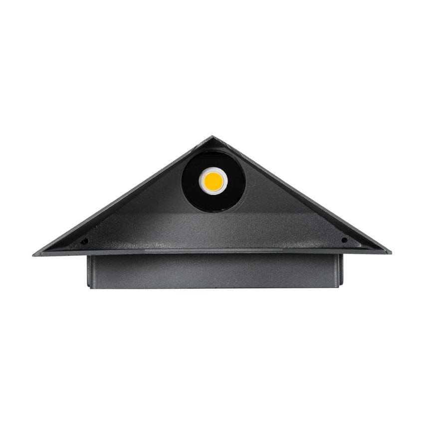 GLOBOSTAR® STEALTH  Μοντέρνο Φωτιστικό Τοίχου - Απλίκα LED 10W 1000lm 60° AC 220-240V Αδιάβροχο IP65 Θερμό Λευκό 2700K - Bridgelux COB Chip & TÜV SÜD Driver - Γκρι Ανθρακί Ματ - Μ17 x Π7.5 x Υ17cm