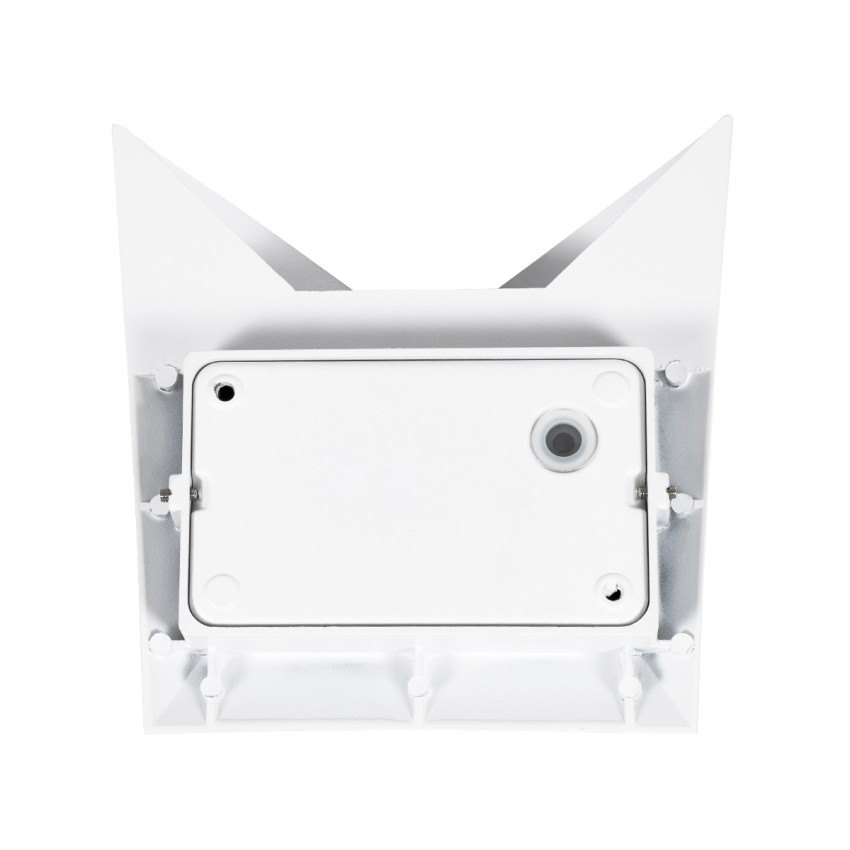 STEALTH  Φωτιστικό Τοίχου - Απλίκα Αρχιτεκτονικού Φωτισμού Εσωτερικού/Εξωτερικού Χώρου Up or Down LED 10W 1100lm 60° AC220-240V Αδιάβροχο IP65 - Σώμα Αλουμινίου & Tempered Glass - Μ17 x Π17 x Υ7.5cm - Φυσικό Λευκό 4500K - Λευκό - Bridgelux Chip