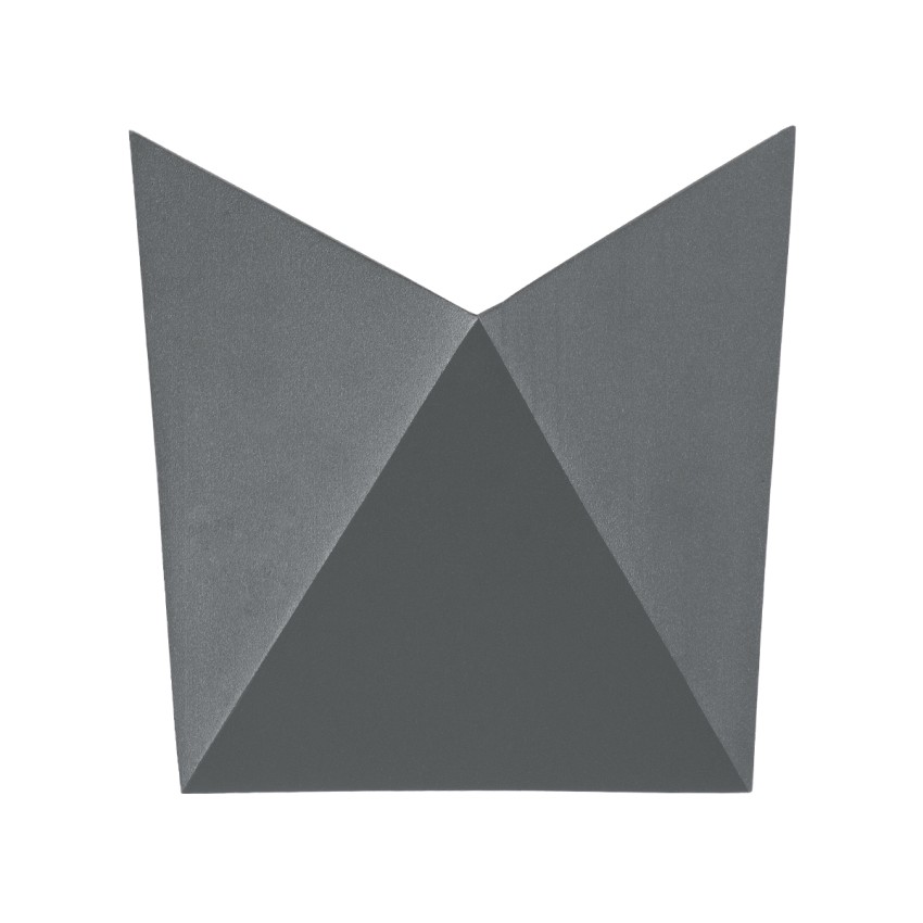 STEALTH  Φωτιστικό Τοίχου - Απλίκα Αρχιτεκτονικού Φωτισμού Εσωτερικού/Εξωτερικού Χώρου Up or Down LED 10W 1100lm 60° AC220-240V Αδιάβροχο IP65 - Σώμα Αλουμινίου & Tempered Glass - Μ17 x Π17 x Υ7.5cm - Φυσικό Λευκό 4500K - Γκρι Ανθρακί - Bridgelux Chip