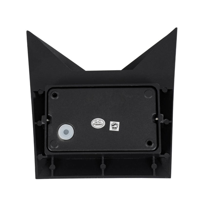 STEALTH  Φωτιστικό Τοίχου - Απλίκα Αρχιτεκτονικού Φωτισμού Εσωτερικού/Εξωτερικού Χώρου Up or Down LED 10W 1100lm 60° AC220-240V Αδιάβροχο IP65 - Σώμα Αλουμινίου & Tempered Glass - Μ17 x Π17 x Υ7.5cm - Φυσικό Λευκό 4500K - Μαύρο - Bridgelux Chip