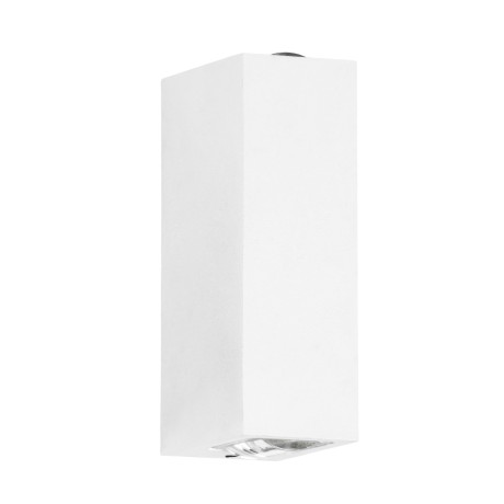 GLOBOSTAR® LINOR  Μοντέρνο Φωτιστικό Τοίχου - Απλίκα LED 10W 1000lm 10° AC 220-240V Αδιάβροχο IP65 Θερμό Λευκό 2700K - Bridgelux COB Chip & TÜV SÜD Driver - Λευκό Ματ - Μ12.5 x Π6 x Υ4cm