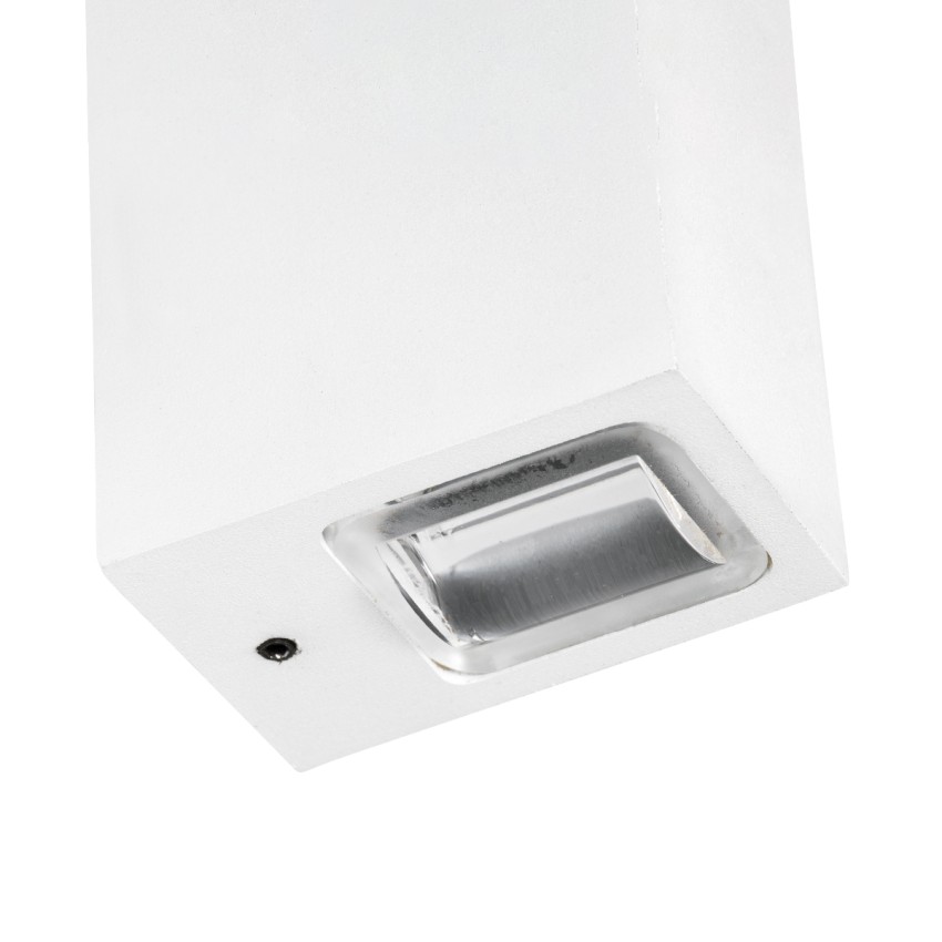 GLOBOSTAR® LINOR  Μοντέρνο Φωτιστικό Τοίχου - Απλίκα LED 10W 1000lm 10° AC 220-240V Αδιάβροχο IP65 Θερμό Λευκό 2700K - Bridgelux COB Chip & TÜV SÜD Driver - Λευκό Ματ - Μ12.5 x Π6 x Υ4cm
