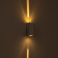 GLOBOSTAR® LINOR  Μοντέρνο Φωτιστικό Τοίχου - Απλίκα LED 10W 1000lm 10° AC 220-240V Αδιάβροχο IP65 Θερμό Λευκό 2700K - Bridgelux COB Chip & TÜV SÜD Driver - Λευκό Ματ - Μ12.5 x Π6 x Υ4cm