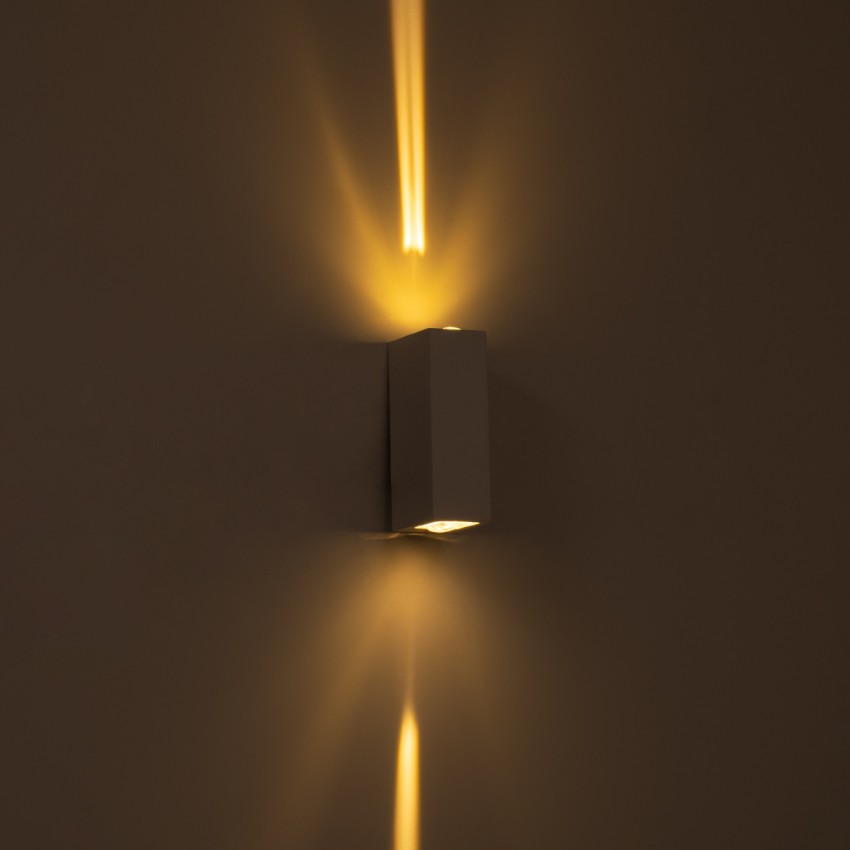 GLOBOSTAR® LINOR  Μοντέρνο Φωτιστικό Τοίχου - Απλίκα LED 10W 1000lm 10° AC 220-240V Αδιάβροχο IP65 Θερμό Λευκό 2700K - Bridgelux COB Chip & TÜV SÜD Driver - Λευκό Ματ - Μ12.5 x Π6 x Υ4cm