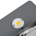 GLOBOSTAR® CUADRADO  Μοντέρνο Φωτιστικό Τοίχου - Απλίκα LED 10W 1000lm 60° AC 220-240V Αδιάβροχο IP65 Θερμό Λευκό 2700K - Bridgelux COB Chip & TÜV SÜD Driver - Γκρι Ανθρακί Ματ - Μ14 x Π14 x Υ4.5cm