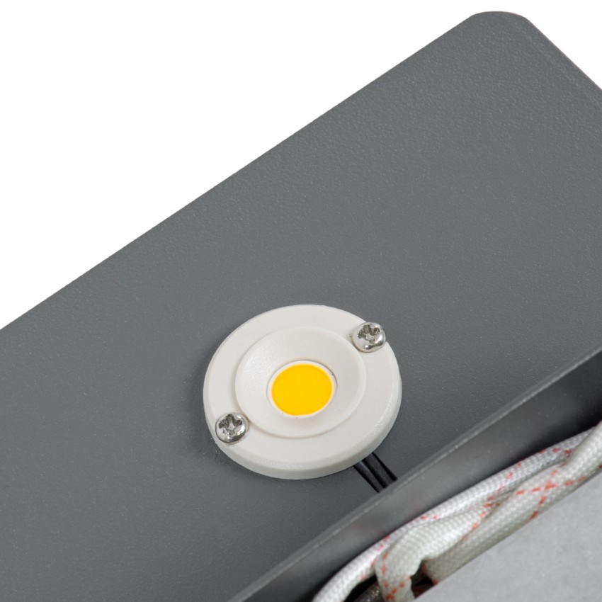 GLOBOSTAR® CUADRADO  Μοντέρνο Φωτιστικό Τοίχου - Απλίκα LED 10W 1000lm 60° AC 220-240V Αδιάβροχο IP65 Θερμό Λευκό 2700K - Bridgelux COB Chip & TÜV SÜD Driver - Γκρι Ανθρακί Ματ - Μ14 x Π14 x Υ4.5cm