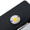 GLOBOSTAR® CUADRADO  Μοντέρνο Φωτιστικό Τοίχου - Απλίκα LED 10W 1000lm 60° AC 220-240V Αδιάβροχο IP65 Θερμό Λευκό 2700K - Bridgelux COB Chip & TÜV SÜD Driver - Μαύρο Ματ - Μ14 x Π14 x Υ4.5cm