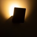 GLOBOSTAR® CUADRADO  Μοντέρνο Φωτιστικό Τοίχου - Απλίκα LED 10W 1000lm 60° AC 220-240V Αδιάβροχο IP65 Θερμό Λευκό 2700K - Bridgelux COB Chip & TÜV SÜD Driver - Μαύρο Ματ - Μ14 x Π14 x Υ4.5cm