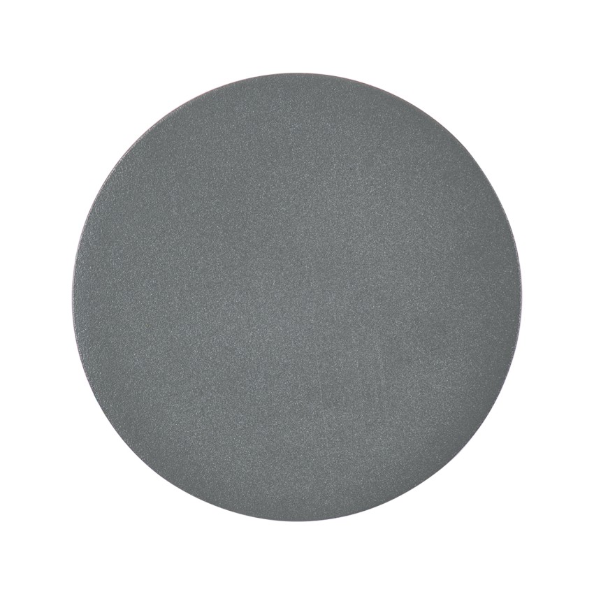 GLOBOSTAR® REDONDO  Μοντέρνο Φωτιστικό Τοίχου - Απλίκα LED 10W 1000lm 60° AC 220-240V Αδιάβροχο IP65 Θερμό Λευκό 2700K - Bridgelux COB Chip & TÜV SÜD Driver - Γκρι Ανθρακί Ματ - Μ14 x Π14 x Υ4.5cm