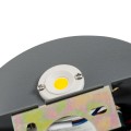 GLOBOSTAR® REDONDO  Μοντέρνο Φωτιστικό Τοίχου - Απλίκα LED 10W 1000lm 60° AC 220-240V Αδιάβροχο IP65 Θερμό Λευκό 2700K - Bridgelux COB Chip & TÜV SÜD Driver - Γκρι Ανθρακί Ματ - Μ14 x Π14 x Υ4.5cm