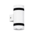 CANNONAL  Φωτιστικό Τοίχου - Απλίκα Αρχιτεκτονικού Φωτισμού Εσωτερικού Χώρου Up & Down LED 10W 1150lm 30° AC 220-240V IP20 Μ5 x Π6.5 x Υ11cm - Θερμό Λευκό 2700K - Λευκό με Μαύρο - Bridgelux Chip