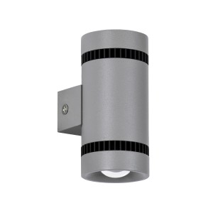 CANNONAL  Φωτιστικό Τοίχου - Απλίκα Αρχιτεκτονικού Φωτισμού Εσωτερικού Χώρου Up & Down LED 10W 1150lm 30° AC 220-240V IP20 Μ5 x Π6.5 x Υ11cm - Θερμό Λευκό 2700K - Γκρι Ανθρακί με Μαύρο - Bridgelux Chip