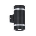CANNONAL  Φωτιστικό Τοίχου - Απλίκα Αρχιτεκτονικού Φωτισμού Εσωτερικού Χώρου Up & Down LED 10W 1150lm 30° AC 220-240V IP20 Μ5 x Π6.5 x Υ11cm - Θερμό Λευκό 2700K - Μαύρο με Λευκό - Bridgelux Chip