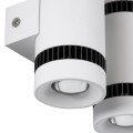 CANNONAL  Φωτιστικό Τοίχου - Απλίκα Αρχιτεκτονικού Φωτισμού Εσωτερικού Χώρου Up & Down LED 20W 2300lm 30° AC 220-240V IP20 Μ12 x Π6.5 x Υ11cm - Θερμό Λευκό 2700K - Λευκό με Μαύρο - Bridgelux Chip
