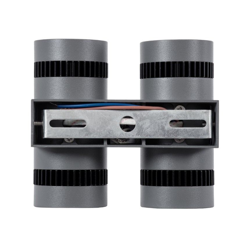 CANNONAL  Φωτιστικό Τοίχου - Απλίκα Αρχιτεκτονικού Φωτισμού Εσωτερικού Χώρου Up & Down LED 20W 2300lm 30° AC 220-240V IP20 Μ12 x Π6.5 x Υ11cm - Θερμό Λευκό 2700K - Γκρι Ανθρακί με Μαύρο - Bridgelux Chip