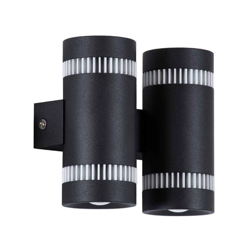 CANNONAL  Φωτιστικό Τοίχου - Απλίκα Αρχιτεκτονικού Φωτισμού Εσωτερικού Χώρου Up & Down LED 20W 2300lm 30° AC 220-240V IP20 Μ12 x Π6.5 x Υ11cm - Θερμό Λευκό 2700K - Μαύρο με Λευκό - Bridgelux Chip