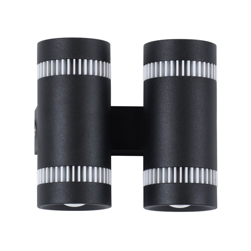 CANNONAL  Φωτιστικό Τοίχου - Απλίκα Αρχιτεκτονικού Φωτισμού Εσωτερικού Χώρου Up & Down LED 20W 2300lm 30° AC 220-240V IP20 Μ12 x Π6.5 x Υ11cm - Θερμό Λευκό 2700K - Μαύρο με Λευκό - Bridgelux Chip