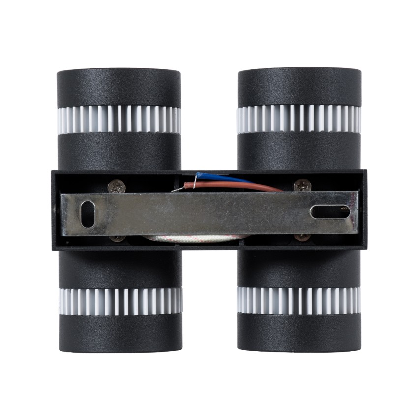 CANNONAL  Φωτιστικό Τοίχου - Απλίκα Αρχιτεκτονικού Φωτισμού Εσωτερικού Χώρου Up & Down LED 20W 2300lm 30° AC 220-240V IP20 Μ12 x Π6.5 x Υ11cm - Θερμό Λευκό 2700K - Μαύρο με Λευκό - Bridgelux Chip