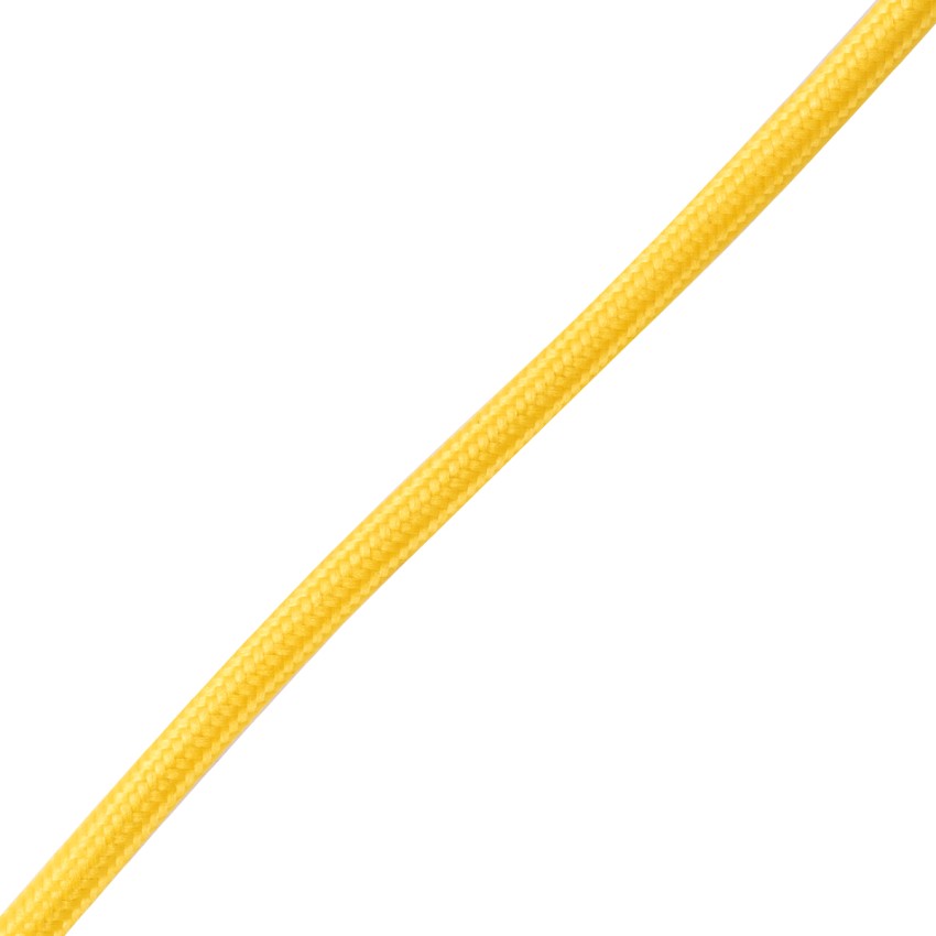 CABLITO  Μοντέρνο Κρεμαστό Φωτιστικό Οροφής Μονόφωτο 1 x E27 Κίτρινο Σιλικόνης Ανάρτηση με Υφασμάτινο Καλώδιο Φ4 x Υ110cm