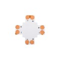 Connector + Cross για Όλες τις Μονόχρωμες Ταινίες LED 8mm M2.4 x Π2.4 x Y0.4cm