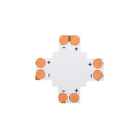 Connector + Cross για Όλες τις Μονόχρωμες Ταινίες LED 8mm M2.4 x Π2.4 x Y0.4cm