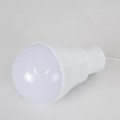 GLOBOSTAR® SOLARLAMP  Λάμπα A60 LED 3W 150lm 260° DC 5V με Φωτοβολταϊκό Panel 5V 0.2W & Επαναφορτιζόμενη Μπαταρία Li-ion 3.2V 600mAh IP20 Ψυχρό Λευκό 6000K - Μ6 x Π6 x Υ10cm