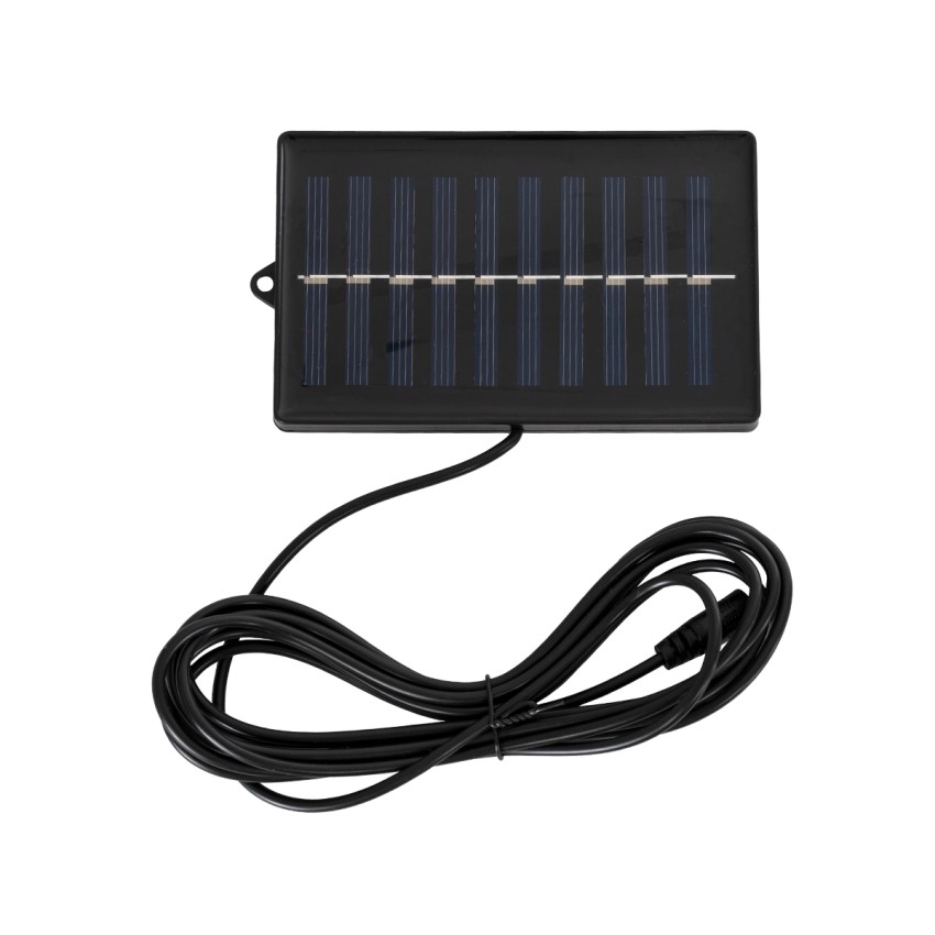 GLOBOSTAR® SOLARLAMP  Λάμπα A60 LED 3W 150lm 260° DC 5V με Φωτοβολταϊκό Panel 5V 0.2W & Επαναφορτιζόμενη Μπαταρία Li-ion 3.2V 600mAh IP20 Ψυχρό Λευκό 6000K - Μ6 x Π6 x Υ10cm