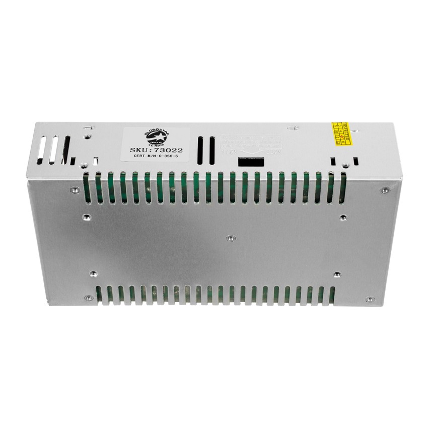 GLOBOSTAR® LUMIVOLT  Τροφοδοτικό/Μετασχηματιστής PELV 350W 70A DC 5V IP20 - AC 220-240V σε DC 5V / Ρυθμιζόμενo από DC 4V έως DC 6V - Μ21.5 x Π11.5 x Υ5cm