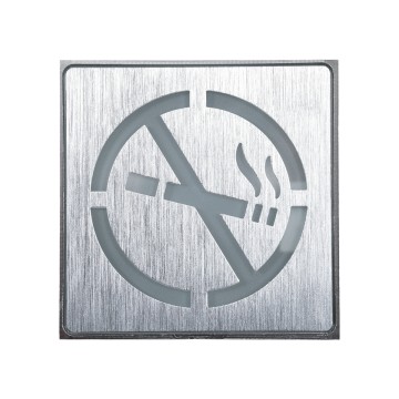 SENSATI  Φωτιστικό Τοίχου Ένδειξης NO SMOKING LED 1W AC 220-240V IP20 - Σώμα Αλουμινίου - Μ11 x Π11 x Υ3cm - Κόκκινο