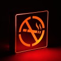 SENSATI  Φωτιστικό Τοίχου Ένδειξης NO SMOKING LED 1W AC 220-240V IP20 - Σώμα Αλουμινίου - Μ11 x Π11 x Υ3cm - Κόκκινο
