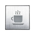 SENSATI  Φωτιστικό Τοίχου Ένδειξης HOT COFFEE LED 1W AC 220-240V IP20 - Σώμα Αλουμινίου - Μ11 x Π11 x Υ3cm - Πορτοκαλί