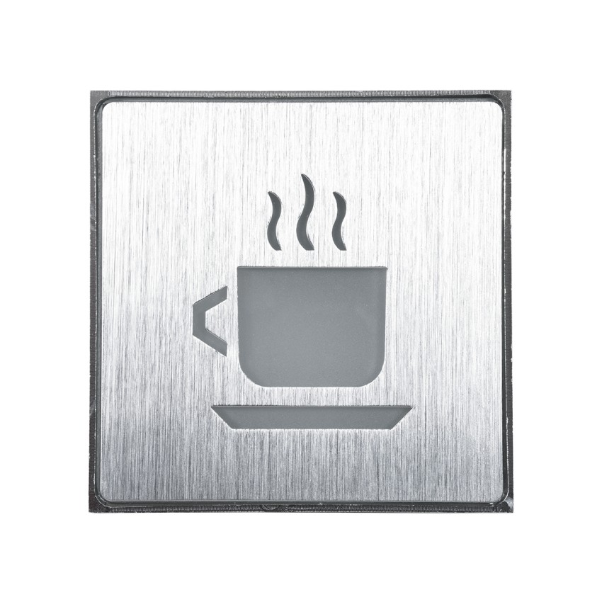 SENSATI  Φωτιστικό Τοίχου Ένδειξης HOT COFFEE LED 1W AC 220-240V IP20 - Σώμα Αλουμινίου - Μ11 x Π11 x Υ3cm - Πορτοκαλί