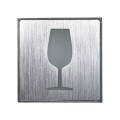 SENSATI  Φωτιστικό Τοίχου Ένδειξης GLASS OF WINE LED 1W AC 220-240V IP20 - Σώμα Αλουμινίου - Μ11 x Π11 x Υ3cm - Πορτοκαλί