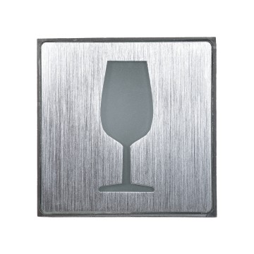 SENSATI  Φωτιστικό Τοίχου Ένδειξης GLASS OF WINE LED 1W AC 220-240V IP20 - Σώμα Αλουμινίου - Μ11 x Π11 x Υ3cm - Πορτοκαλί