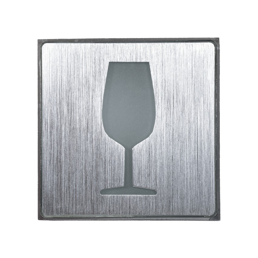 SENSATI  Φωτιστικό Τοίχου Ένδειξης GLASS OF WINE LED 1W AC 220-240V IP20 - Σώμα Αλουμινίου - Μ11 x Π11 x Υ3cm - Πορτοκαλί