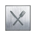 SENSATI  Φωτιστικό Τοίχου Ένδειξης RESTAURANT FORK & KNIFE LED 1W AC 220-240V IP20 - Σώμα Αλουμινίου - Μ11 x Π11 x Υ3cm - Πορτοκαλί