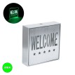 SENSATI  Φωτιστικό Τοίχου Ένδειξης WELCOME 5 STARS LED 1W AC 220-240V IP20 - Σώμα Αλουμινίου - Μ11 x Π11 x Υ3cm - Πράσινο
