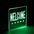 SENSATI  Φωτιστικό Τοίχου Ένδειξης WELCOME 5 STARS LED 1W AC 220-240V IP20 - Σώμα Αλουμινίου - Μ11 x Π11 x Υ3cm - Πράσινο
