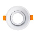 ALPHA  Χωνευτό Κινούμενο Στρόγγυλο Σποτ Οροφής για Λάμπα MR16/GU10 - IP20 - Χυτό Αλουμίνιο - Φ9.4 x Υ4.2cm - Λευκό