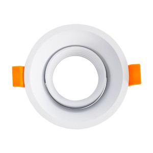 ALPHA  Χωνευτό Κινούμενο Στρόγγυλο Σποτ Οροφής για Λάμπα MR16/GU10 - IP20 - Χυτό Αλουμίνιο - Φ9.4 x Υ4.2cm - Λευκό