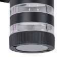 GLOBOSTAR® ORION  Μοντέρνο Φωτιστικό Τοίχου - Απλίκα με Ντουί 2 x GU10 AC 220-240V Αδιάβροχο IP65 - Μαύρο Ματ - Μ9 x Π15 x Υ35.5cm