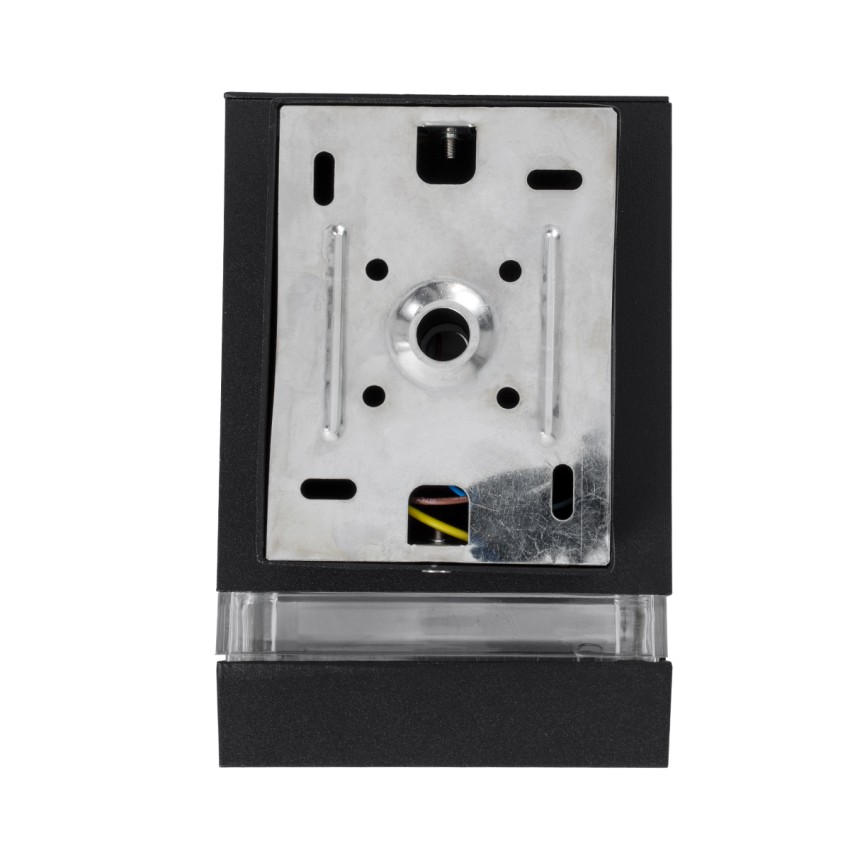 GLOBOSTAR® QUATRO  Μοντέρνο Φωτιστικό Τοίχου - Απλίκα με Ντουί 1 x GU10 AC 220-240V Αδιάβροχο IP65 - Μαύρο Ματ - Μ11 x Π10 x Υ16.5cm