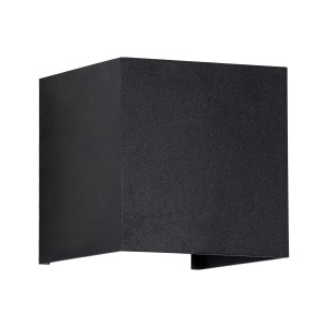 AXIS-S  Φωτιστικό Τοίχου - Απλίκα Αρχιτεκτονικού Φωτισμού Εσωτερικού/Εξωτερικού Χώρου Up & Down LED 10W 1250lm 10 έως 60° AC 220-240V Αδιάβροχο IP65 Μ10 x Π10 x Υ10cm - Ψυχρό Λευκό 6000K - Μαύρο - Bridgelux Chip