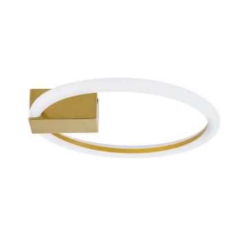 CINDERELLA  Φωτιστικό Οροφής Δαχτυλίδι-Κύκλος LED CCT 16W 1792lm 360° AC 220-240V - Εναλλαγή Φωτισμού μέσω Διακόπτη On/Off All In One Ψυχρό 6000k+Φυσικό 4500k+Θερμό 2700k Φ28cm - Χρυσό Βούρτσας
