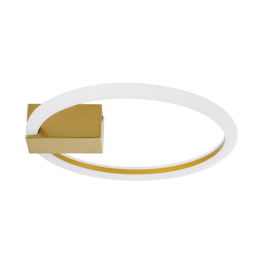 CINDERELLA  Φωτιστικό Οροφής Δαχτυλίδι-Κύκλος LED CCT 16W 1792lm 360° AC 220-240V - Εναλλαγή Φωτισμού μέσω Διακόπτη On/Off All In One Ψυχρό 6000k+Φυσικό 4500k+Θερμό 2700k Φ28cm - Χρυσό Βούρτσας