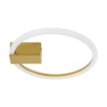 CINDERELLA  Φωτιστικό Οροφής Δαχτυλίδι-Κύκλος LED CCT 16W 1792lm 360° AC 220-240V - Εναλλαγή Φωτισμού μέσω Διακόπτη On/Off All In One Ψυχρό 6000k+Φυσικό 4500k+Θερμό 2700k Φ28cm - Χρυσό Βούρτσας