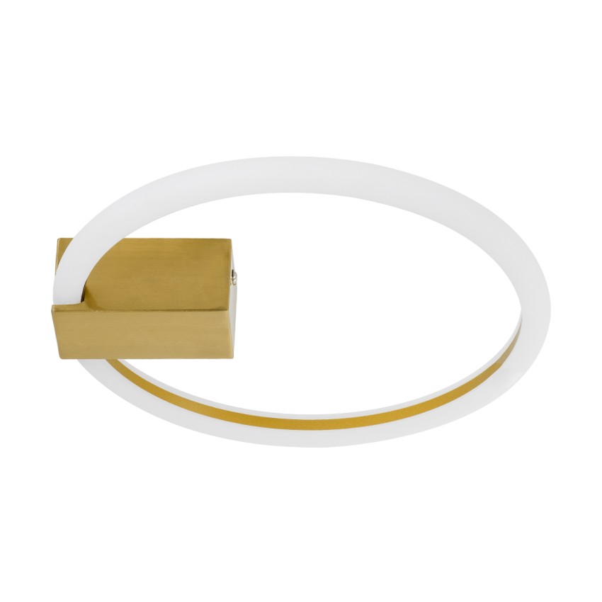 CINDERELLA  Φωτιστικό Οροφής Δαχτυλίδι-Κύκλος LED CCT 16W 1792lm 360° AC 220-240V - Εναλλαγή Φωτισμού μέσω Διακόπτη On/Off All In One Ψυχρό 6000k+Φυσικό 4500k+Θερμό 2700k Φ28cm - Χρυσό Βούρτσας