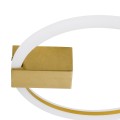 CINDERELLA  Φωτιστικό Οροφής Δαχτυλίδι-Κύκλος LED CCT 16W 1792lm 360° AC 220-240V - Εναλλαγή Φωτισμού μέσω Διακόπτη On/Off All In One Ψυχρό 6000k+Φυσικό 4500k+Θερμό 2700k Φ28cm - Χρυσό Βούρτσας